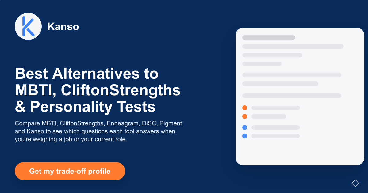 Best Alternatives to MBTI, CliftonStrengths & Personality Tests | Kanso
